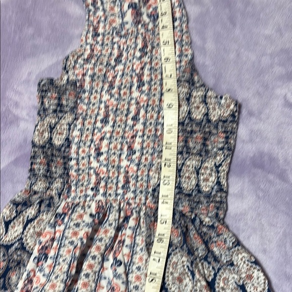 Japna White and Blue Pleated Halter Sundress - Picture 5 of 9